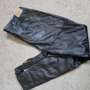 Abercrombie vegan leather pants sz 8